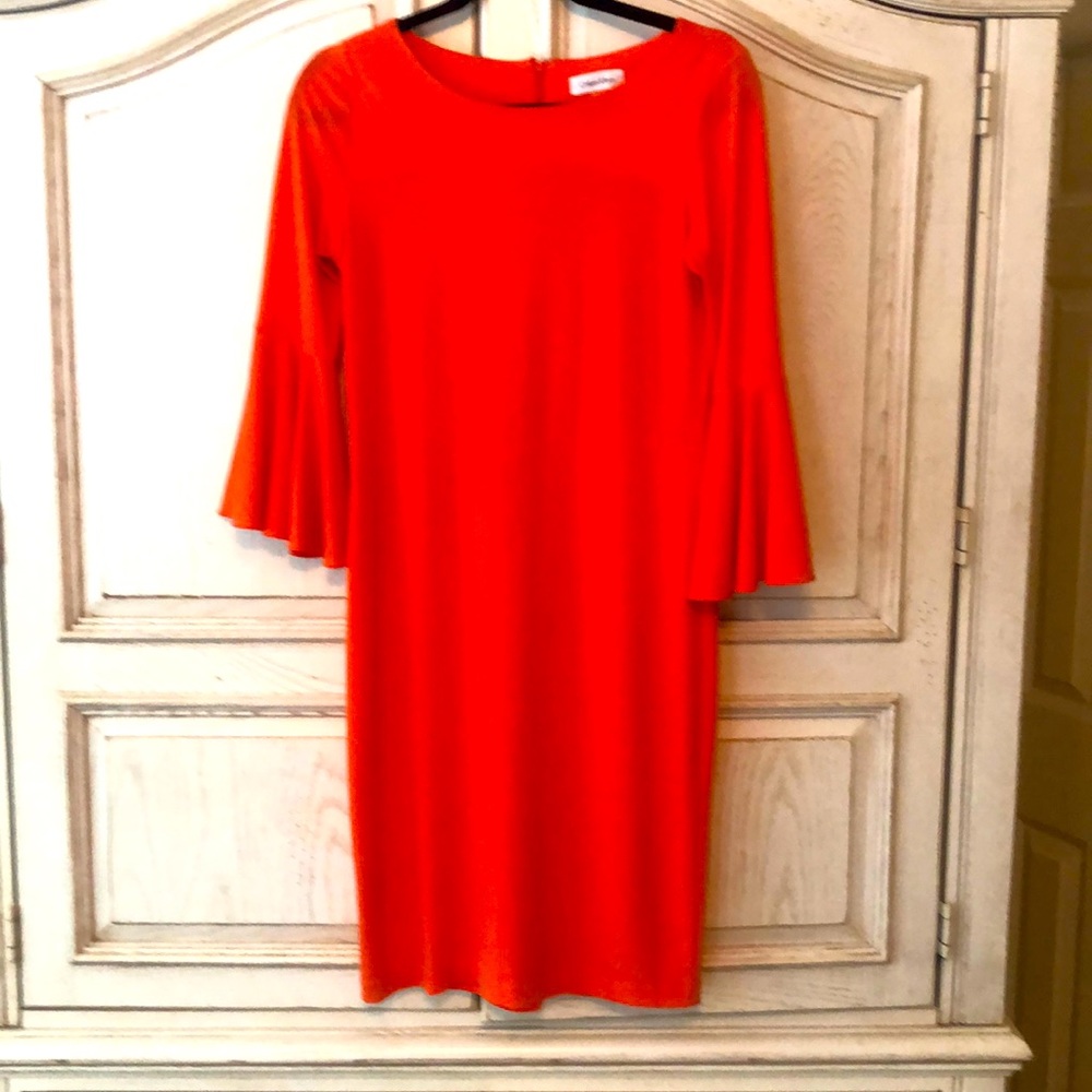 Calvin Klein dress. Bright Orange, very comfortable.
